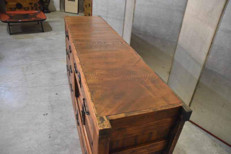 Antique Multi Drawer Japanese Sideboard Width:1845mm - Image 6