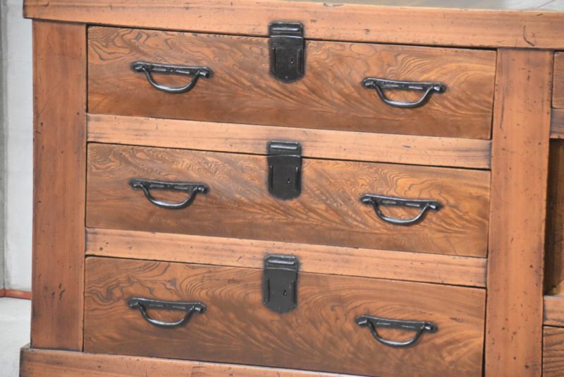 Antique Multi Drawer Japanese Sideboard Width:1845mm - Image 4
