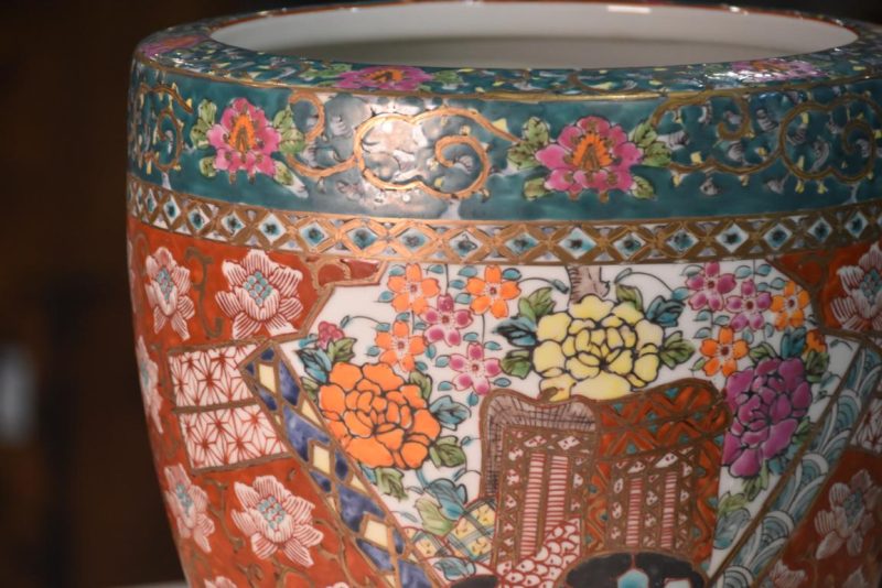 Coloured Imari Hibachi Width:285mm - Image 4
