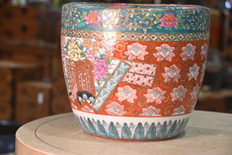 Coloured Imari Hibachi Width:285mm - Image 3