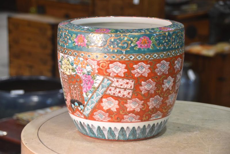 Coloured Imari Hibachi Width:285mm