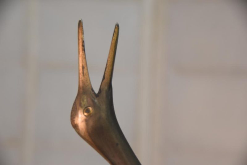 Pair of  Bronze Cranes on a Lacquer Stand Height:550mm - Image 9
