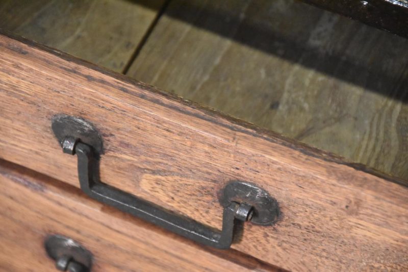 Japanese Edo Period Elm Funa Dansu Ship's Chest Width:390mm - Image 11