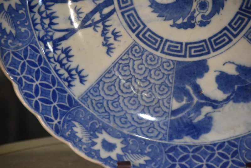 Japanese Blue and White Stencil (Igezara) Plate Width:406mm - Image 3