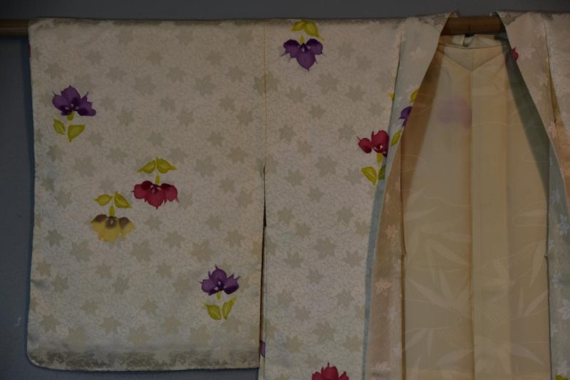 Silk Haori Jacket Water Colour Floral - Image 6