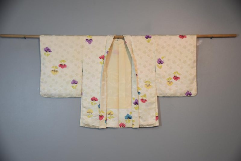 Silk Haori Jacket Water Colour Floral - Image 5