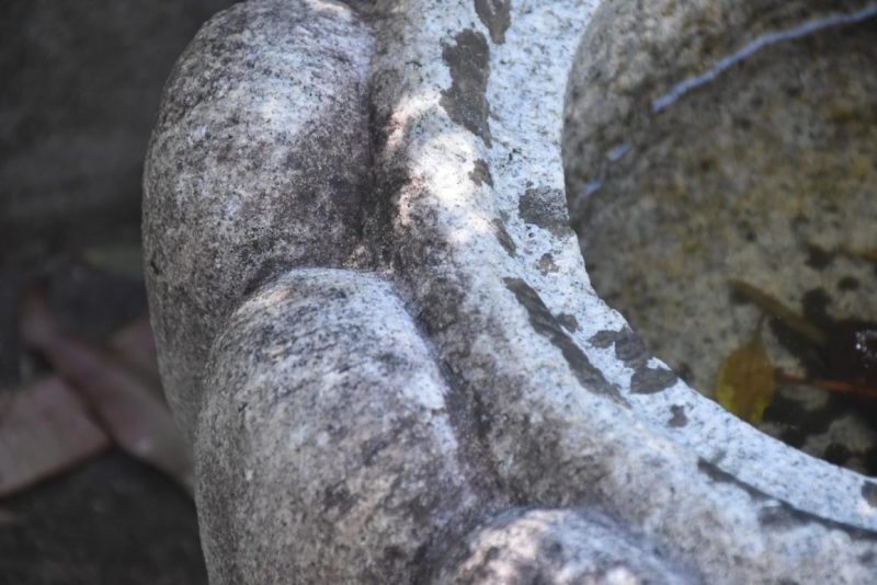 Japanese Granite Chrysanthemum Basin Width:375mm - Image 2