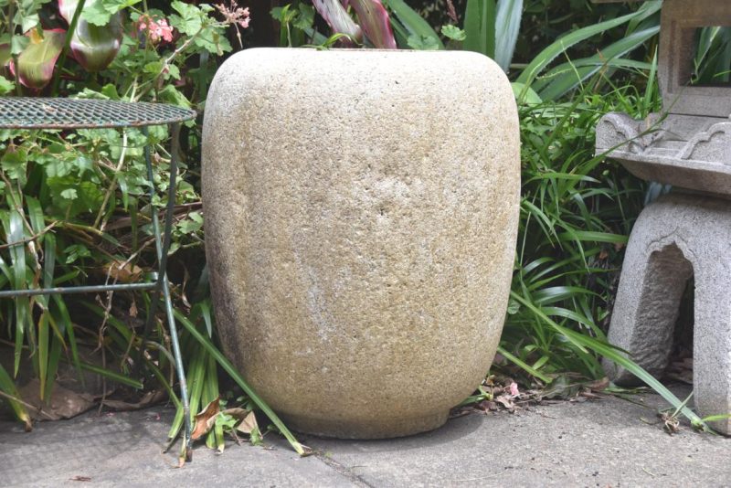 Antique Natsume (Tea Caddy) Granite Garden Basin Width:630mm - Image 5