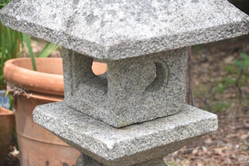 Vintage Oribe Granite Garden Lantern Height:1400mm - Image 5