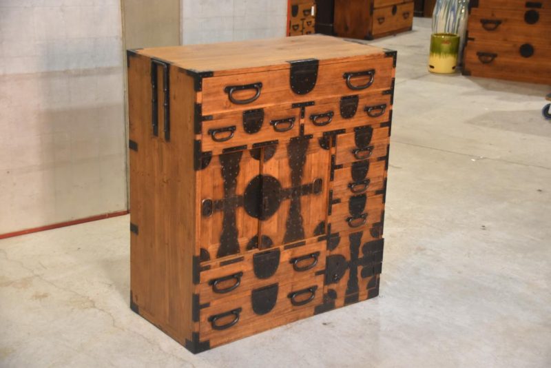 Meiji Period Tokyo Region Merchant Chest Width:780mm - Image 14