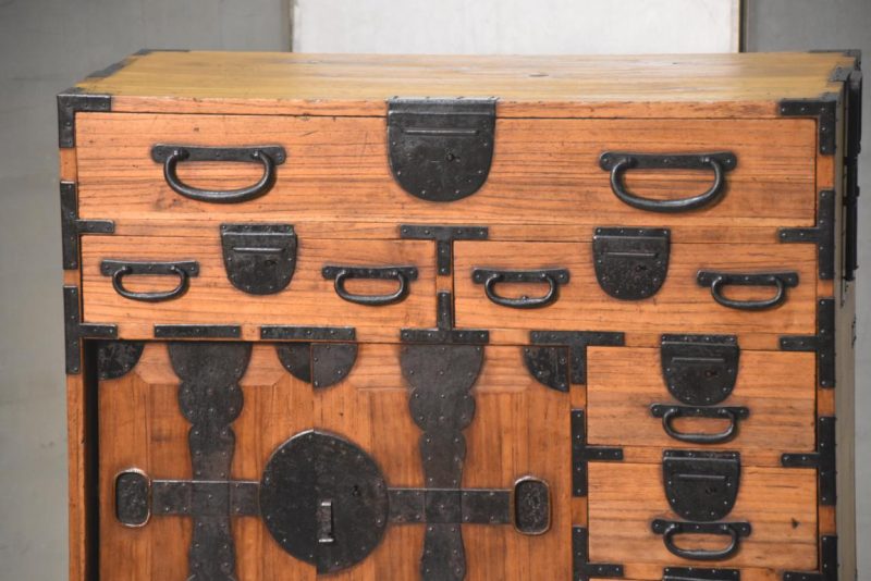 Meiji Period Tokyo Region Merchant Chest Width:780mm - Image 3