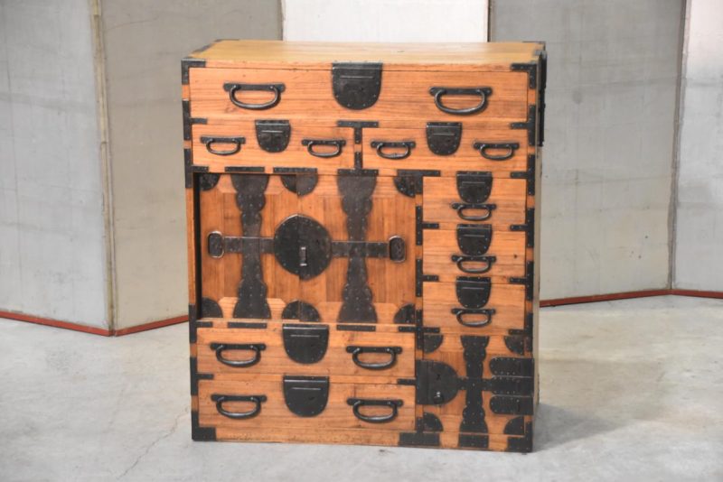 Meiji Period Tokyo Region Merchant Chest Width:780mm - Image 4