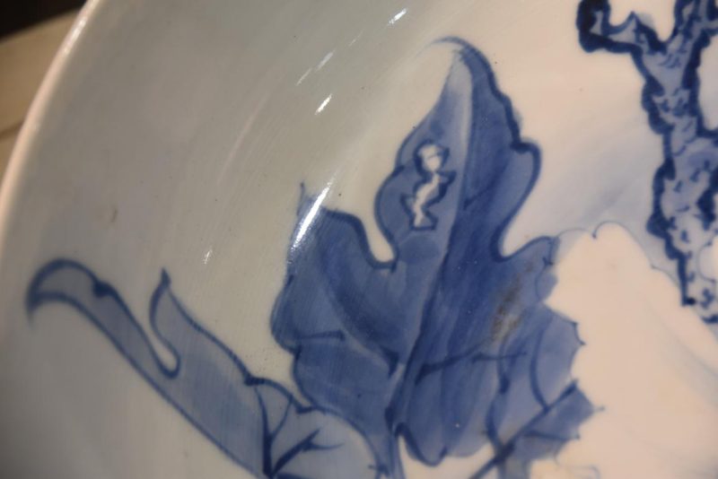 Blue and White Porcelain Bowl decorated with Magnolia's Width:240mm - Image 3