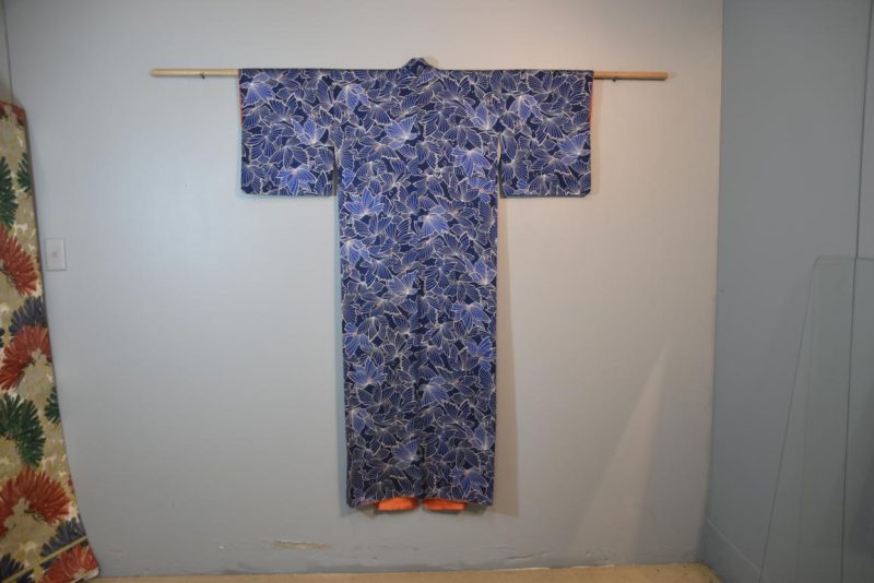 Blue Butterfly Silk Furisode Kimono
