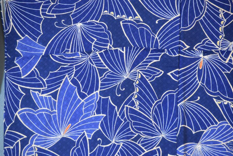 Blue Butterfly Silk Furisode Kimono - Image 2