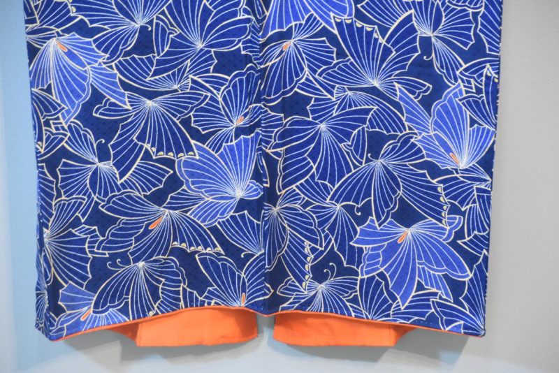 Blue Butterfly Silk Furisode Kimono - Image 3