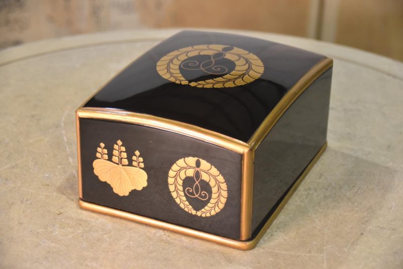 Lacquer Book Box with Gold Detail  Height:105mm