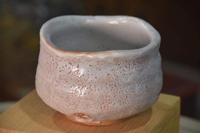 Japanese Shino Pottery Chawan Tea Bowl in a Box Width:120mm - Image 4