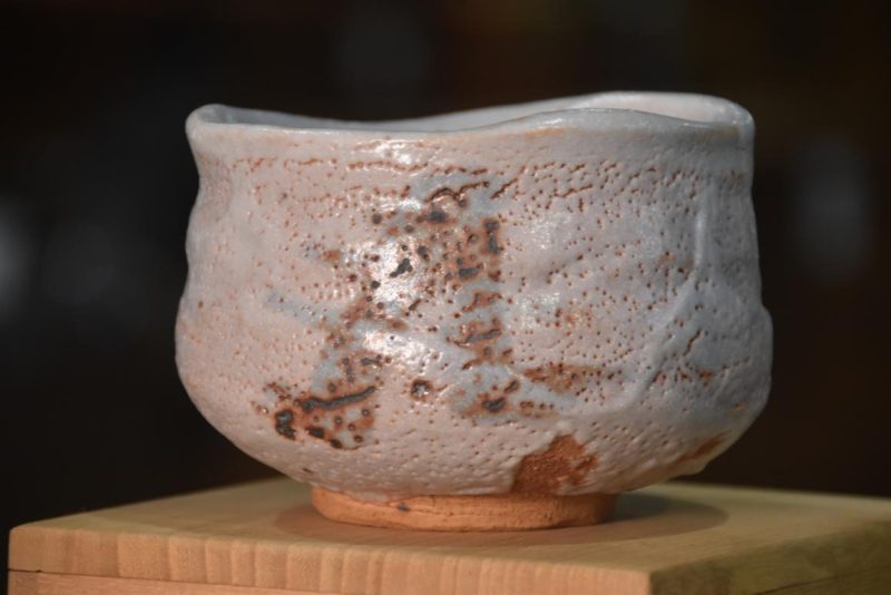 Japanese Shino Pottery Chawan Tea Bowl in a Box Width:120mm - Image 3