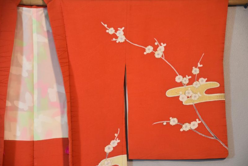 Vintage Japanese Silk Haori with Cherry Blossoms - Image 4