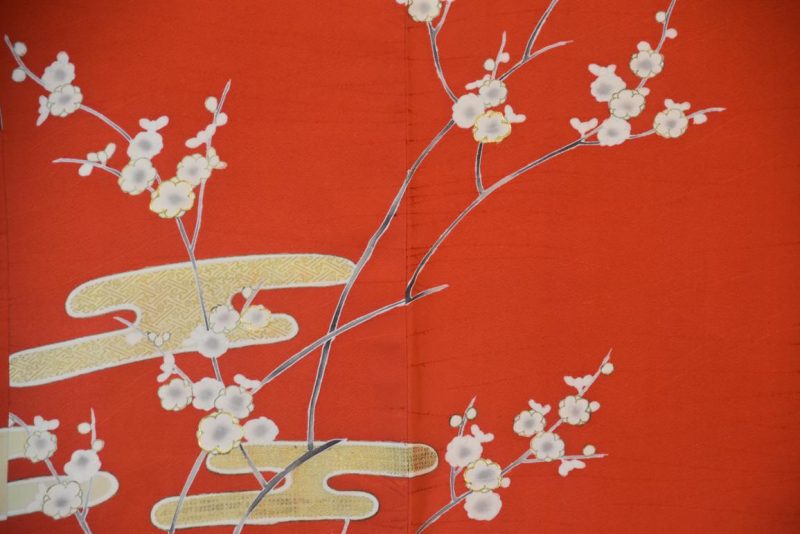 Vintage Japanese Silk Haori with Cherry Blossoms - Image 2