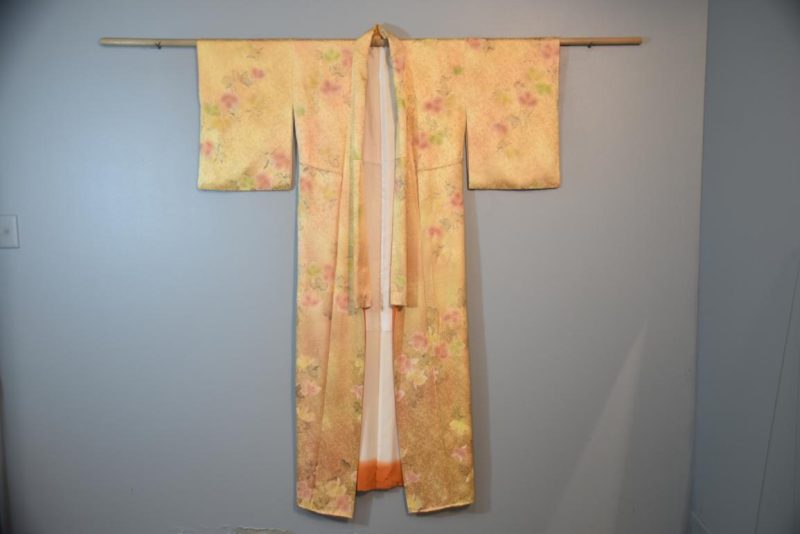 Autumn Flowers Soft Japanese Silk Kimono - Image 4