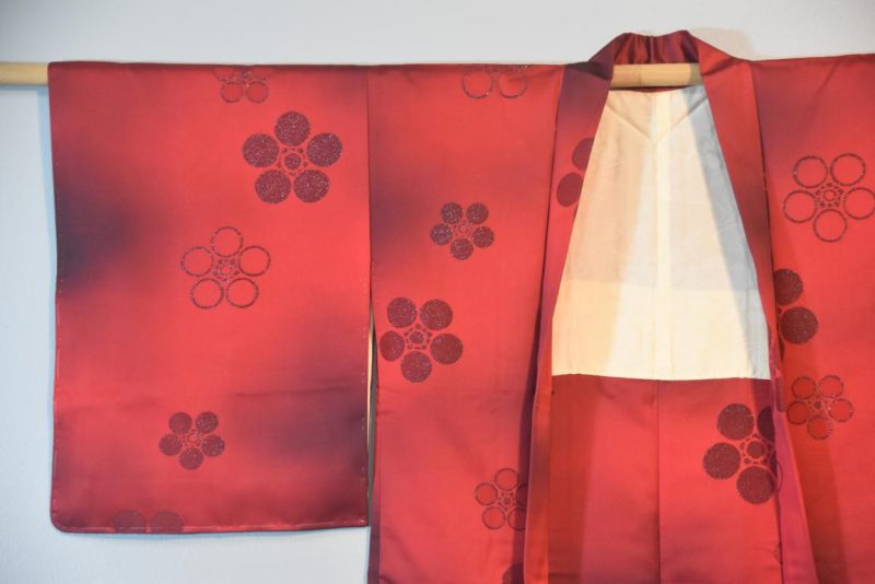 Rich Red Silk Haori Jacket - Image 5
