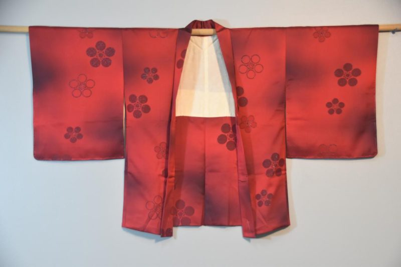 Rich Red Silk Haori Jacket - Image 4