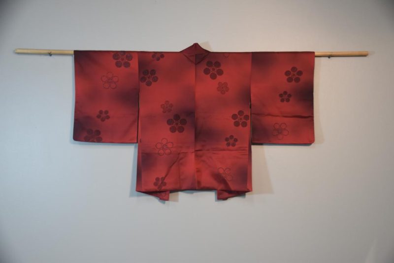 Rich Red Silk Haori Jacket