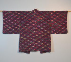 Geometric Watercolour Silk Japanese Haori Jacket