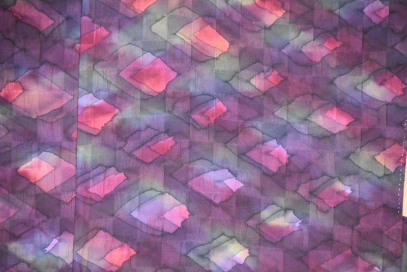 Geometric Watercolour Silk Japanese Haori Jacket - Image 2