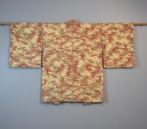Bamboo Design Japanese Silk Haori Jacket