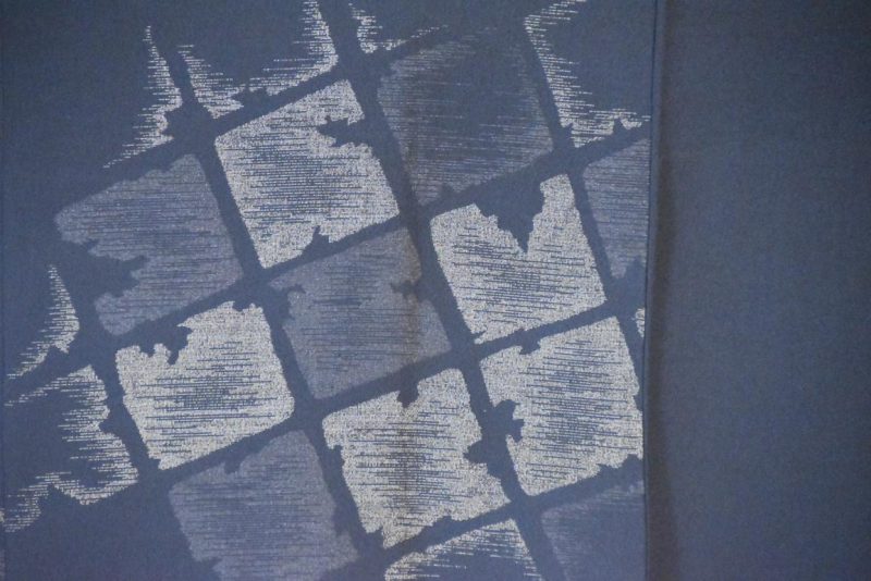Metallic Thread Geometric Japanese Silk Haori Jacket - Image 7