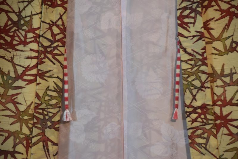 Bamboo Design Japanese Silk Haori Jacket - Image 4