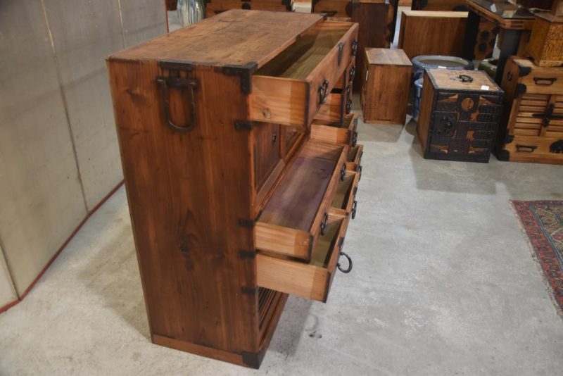 Osaka Choba Dansu Japanese Merchant Chest Width:890mm - Image 7