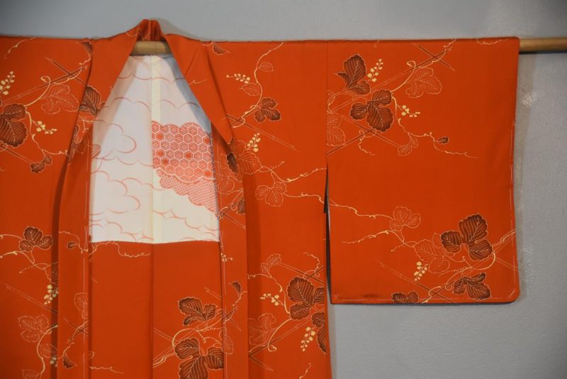 Orange Silk Haori Jacket - Image 4