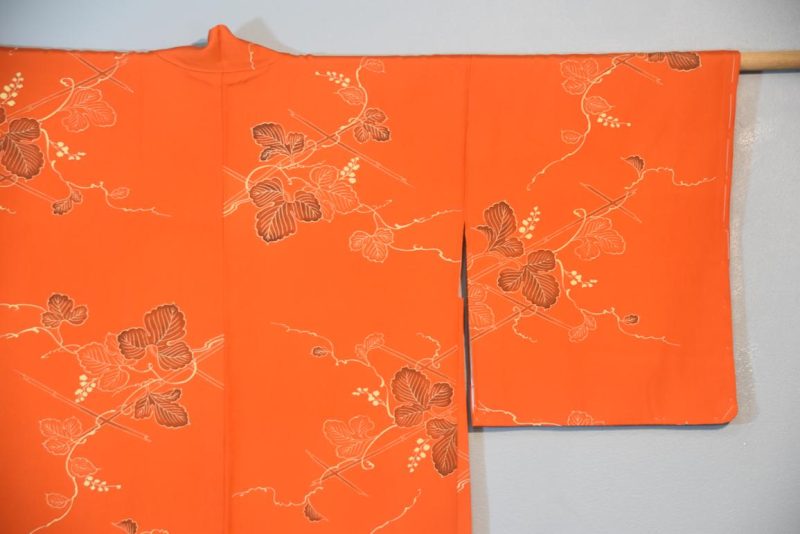 Orange Silk Haori Jacket - Image 3