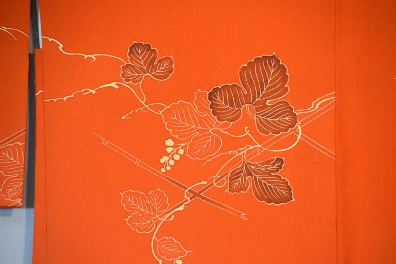 Orange Silk Haori Jacket - Image 2