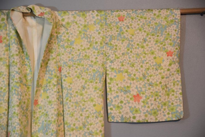 Floral Japanese Silk Kimono - Image 4