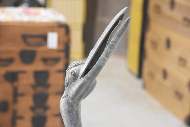Japanese Bronze Garden Crane Height:1300mm - Image 8