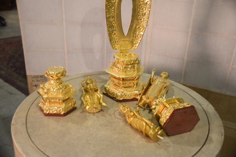 Japanese Gilded Amida San and 2  bodhisattvas Height:440mm - Image 8