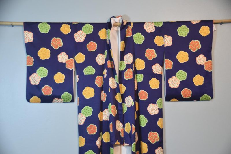 Colourful Japanese Silk Kimono - Image 5