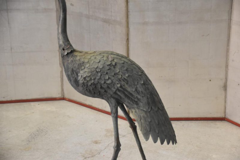 Japanese Bronze Garden Crane Height:1300mm - Image 6
