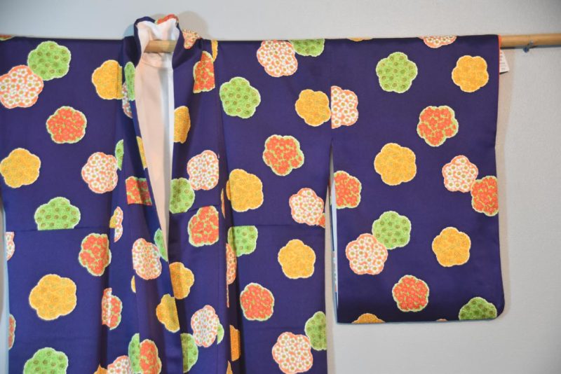 Colourful Japanese Silk Kimono - Image 4