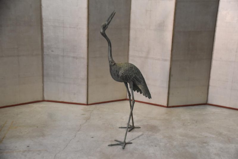 Japanese Bronze Garden Crane Height:1300mm - Image 5