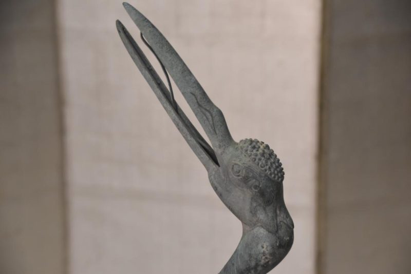 Japanese Bronze Garden Crane Height:1300mm - Image 2