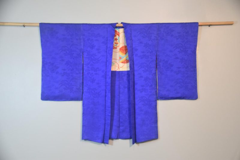 Rich Blue Silk Haori Jacket - Image 5