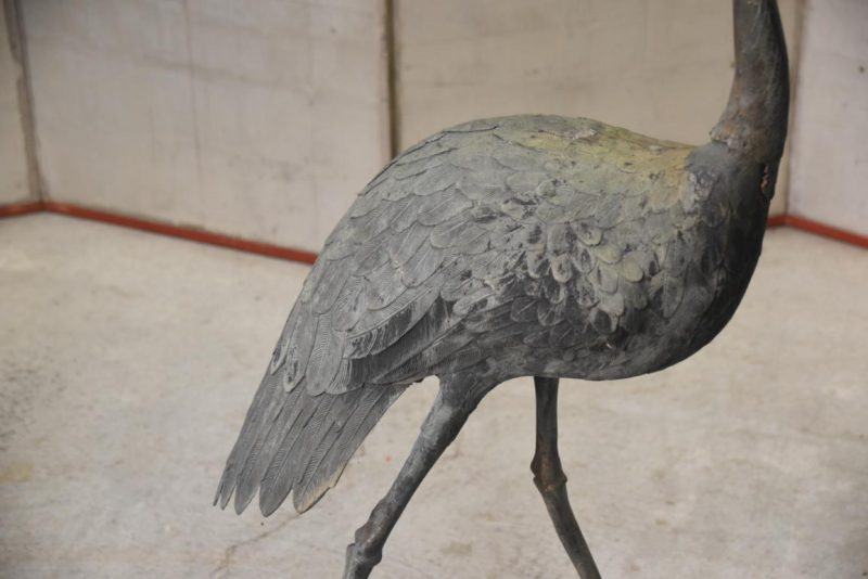 Japanese Bronze Garden Crane Height:1300mm - Image 4