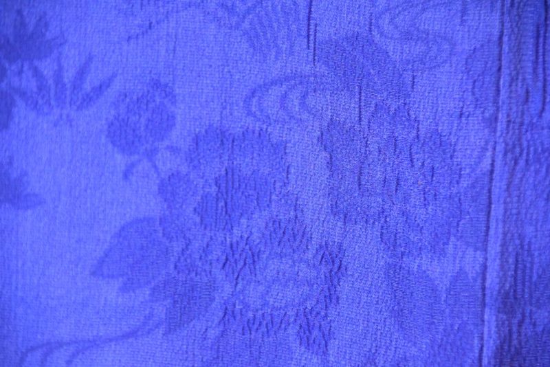 Rich Blue Silk Haori Jacket - Image 4