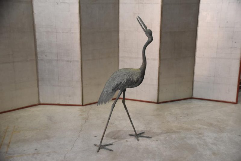 Japanese Bronze Garden Crane Height:1300mm